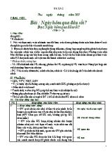 Giáo án môn Tiếng Việt Lớp 2 (Chân trời sáng tạo) - Tuần 2